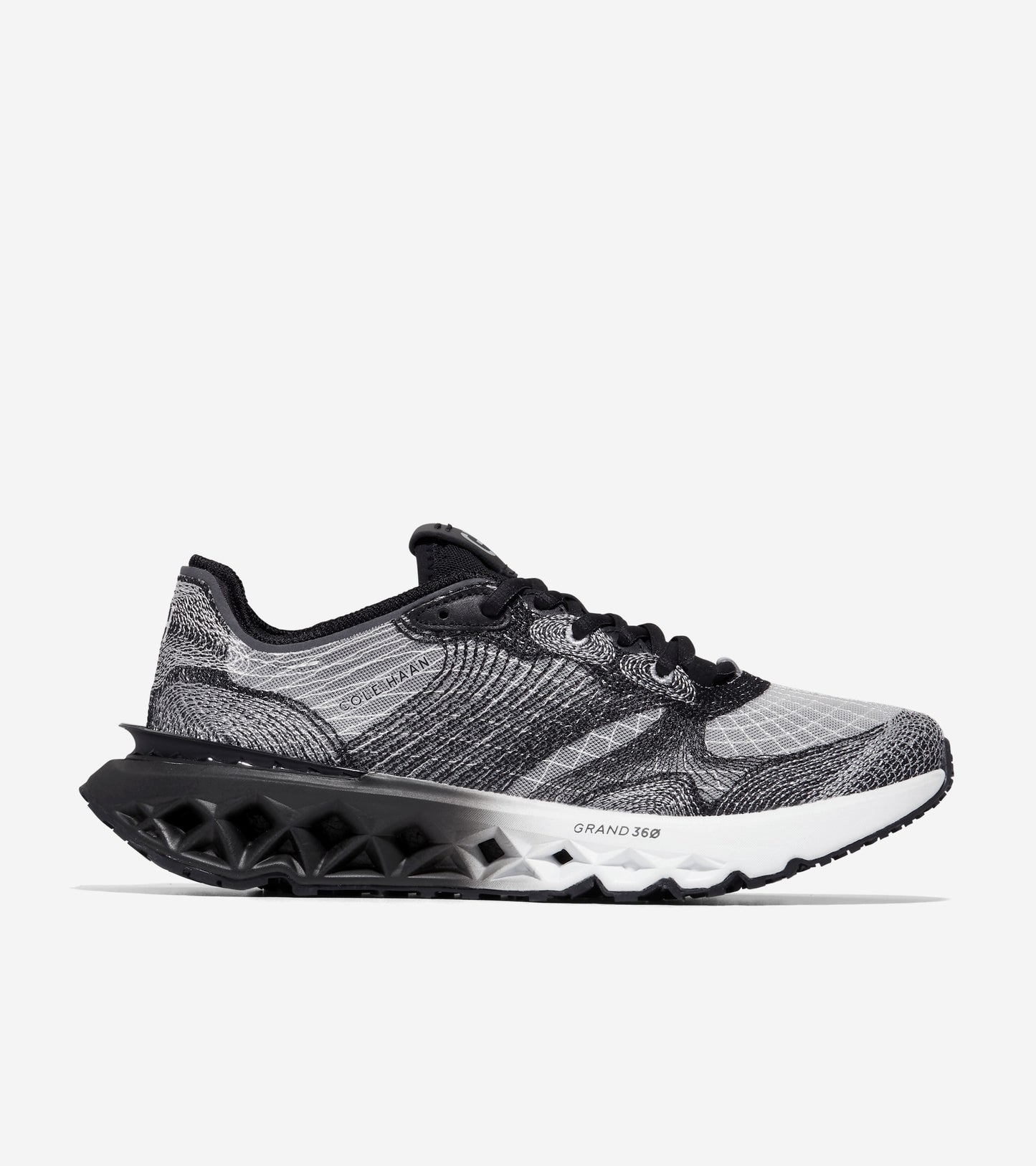C37360:BLACK/GRAY PINSTRIPE/OPTIC WHITE Tenis Men's 5.ZERØGRAND Embrostitch Running Shoe | Cole Haan ColombiaTenis Men's 5.ZERØGRAND Embrostitch Running Shoe | Cole Haan Colombia