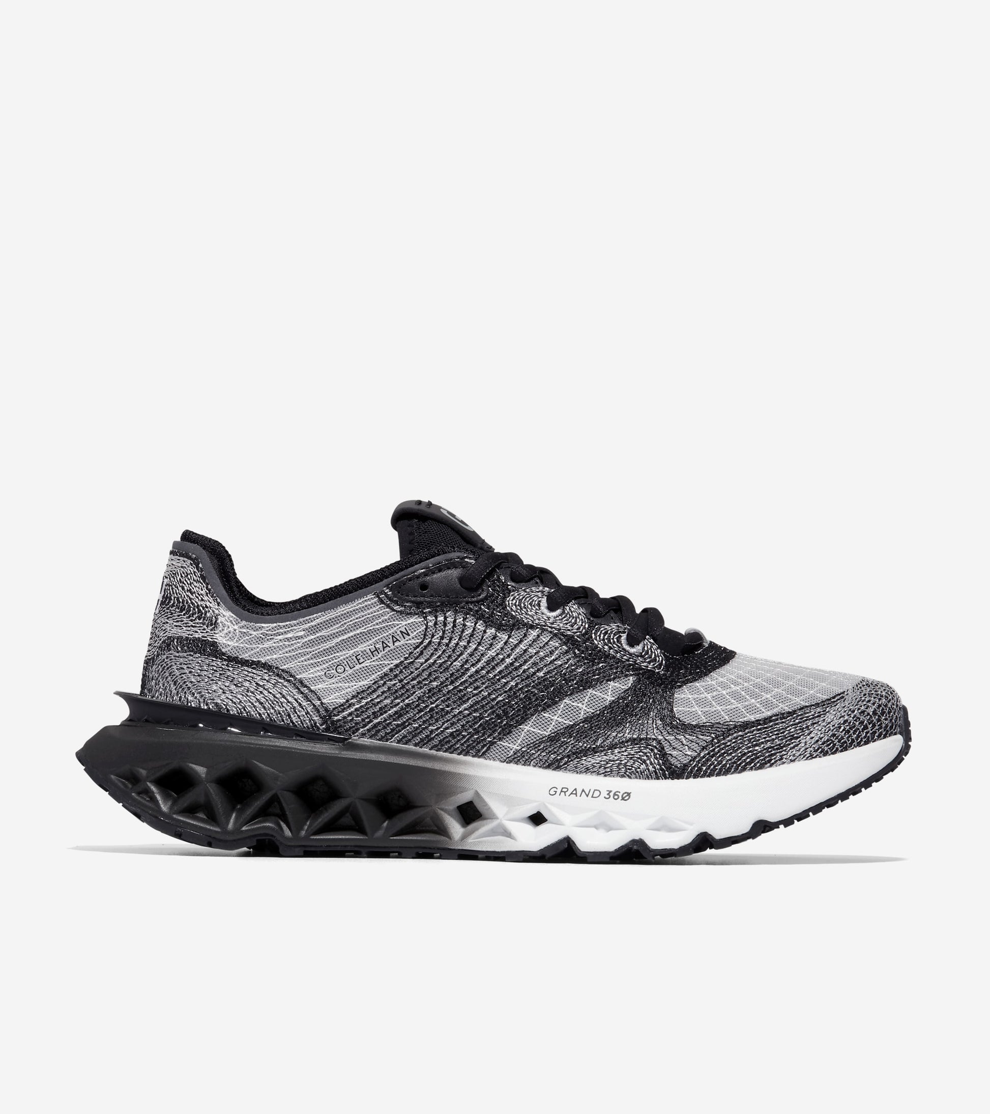 C37360:BLACK/GRAY PINSTRIPE/OPTIC WHITE Tenis Men's 5.ZERØGRAND Embrostitch Running Shoe | Cole Haan ColombiaTenis Men's 5.ZERØGRAND Embrostitch Running Shoe | Cole Haan Colombia