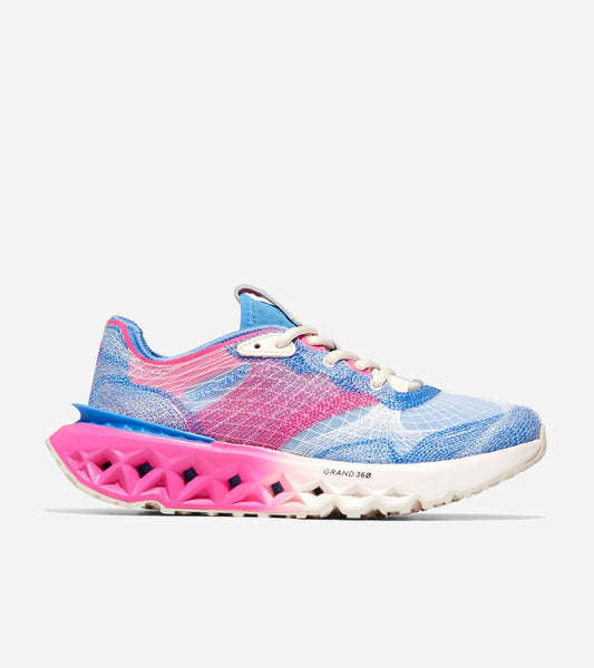 W28357:AZURE BLUE/AZALEA PINK/IVORY Tenis 5.ZERØGRAND Embrostitch Running Shoe Mujer | Cole Haan Colombia