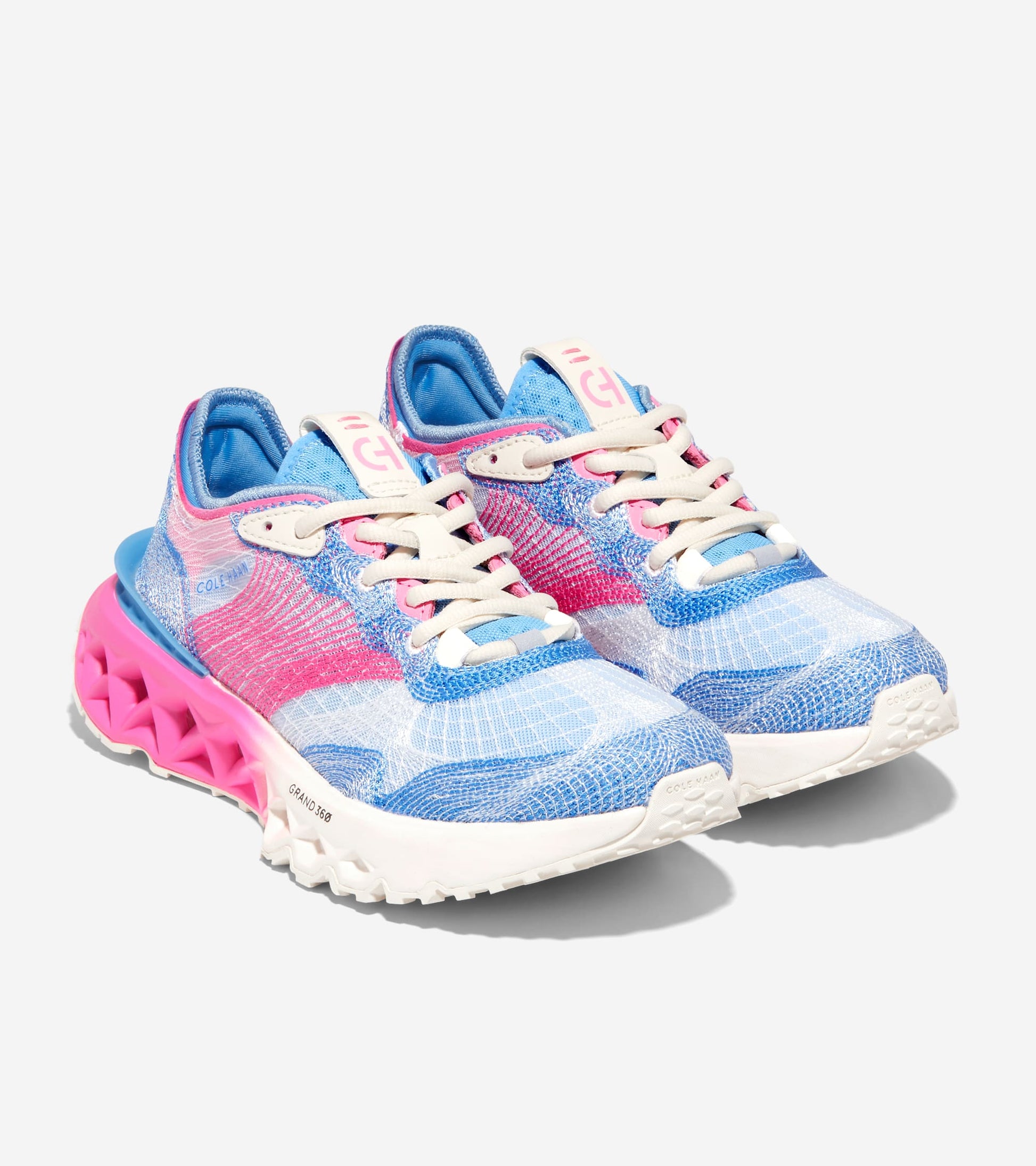 W28357:AZURE BLUE/AZALEA PINK/IVORY Tenis 5.ZERØGRAND Embrostitch Running Shoe Mujer | Cole Haan Colombia